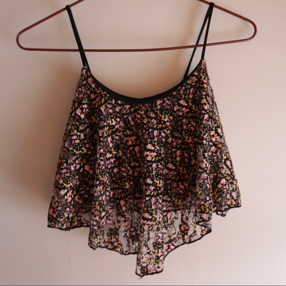 Charolette Russe ruffled crop top